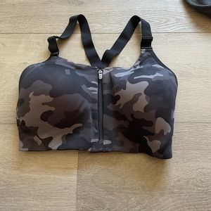 Zip up sports bra